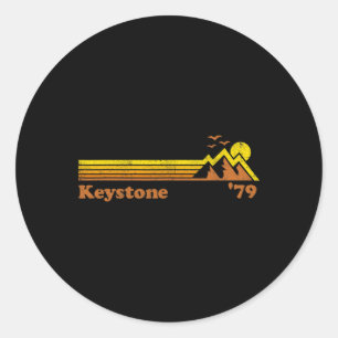 Adesivo Estação de Esqui Retro Keystone Colorado Snowboard