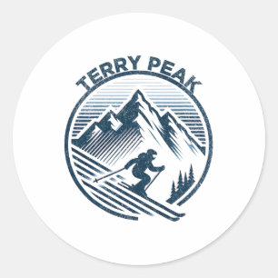 Adesivo Estação de esqui Terry Peak South Dakota Esquiando
