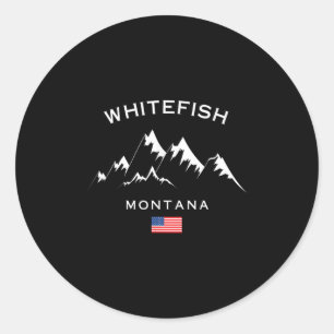Adesivo Estação de Esqui Whitefish Montana Montanhas Rocho