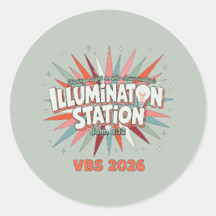 Adesivo Estação de Iluminação VBS 2026 João 8:12 Férias