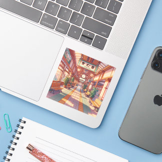 Adesivo Estação de trem Anime Japan Retro 90