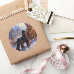 Adesivo Estação Festiva de Natal do Cocker Spaniel