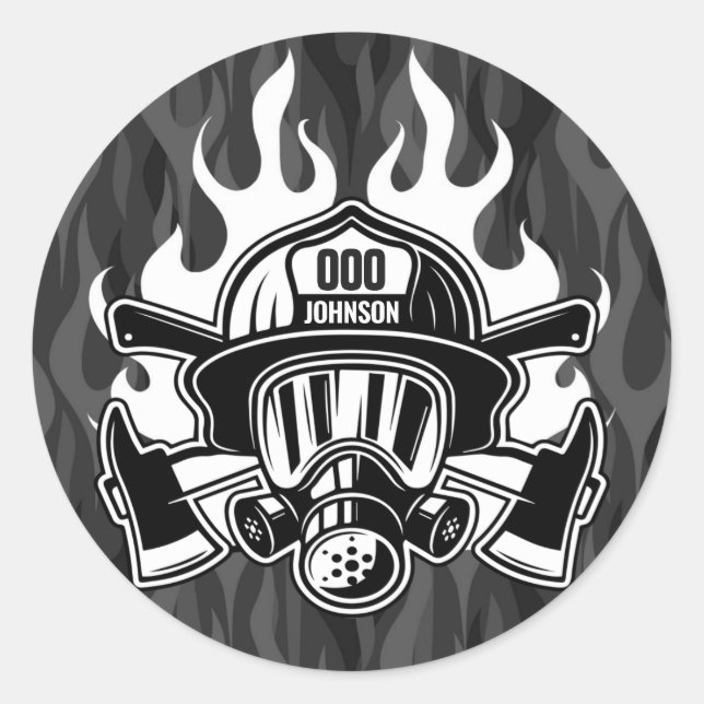 Adesivo Estação Personalizada de Bombeiros de Emergência (Frente)