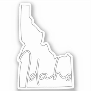 Adesivo Estado branco contínuo de Idaho