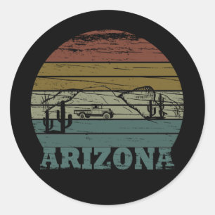 Adesivo Estado da arizona vintage sunset scape horizontal 