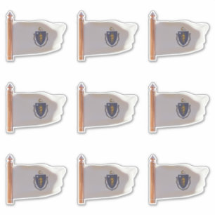 Adesivo Estado da bandeira de Massachusetts