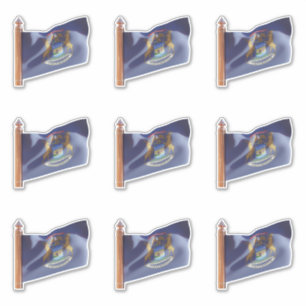 Adesivo Estado da bandeira de Michigan