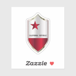 Adesivo Estado Da Califórnia Em Um Estilo Crusader Shield