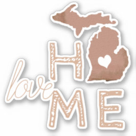 Adesivo Estado da Silhouette de Cobre do Michigan
