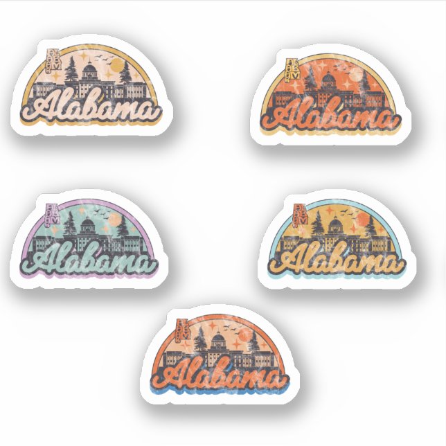 Adesivo Estado de Alabama em Massa (Frente)