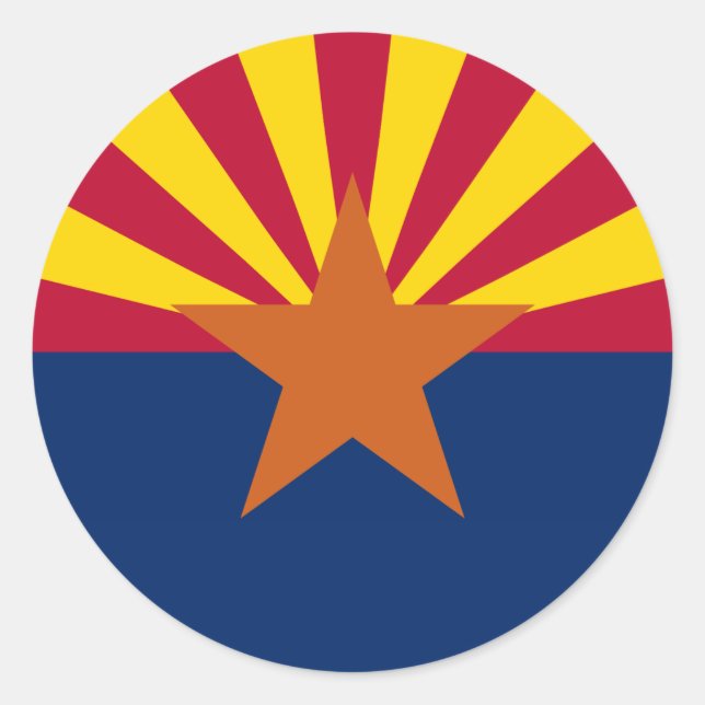 Adesivo Estado de bandeira da Arizona (Frente)