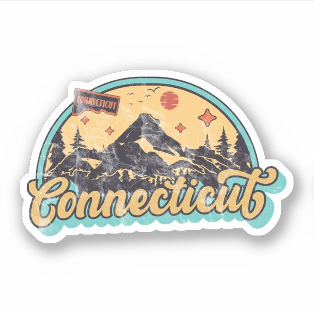 Adesivo Estado de Connecticut (Frente)