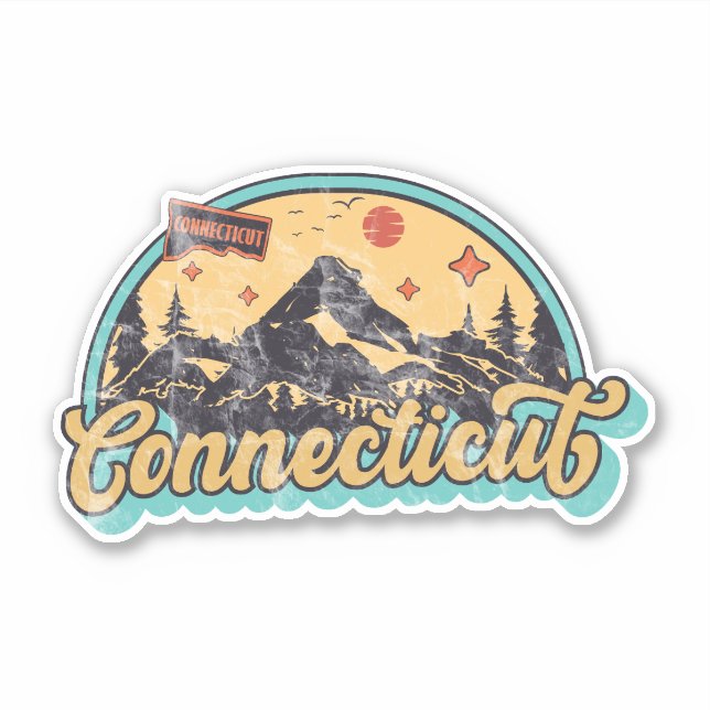 Adesivo Estado de Connecticut (Frente)