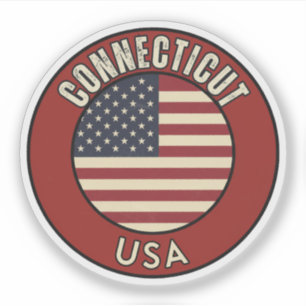 Adesivo Estado de Connecticut