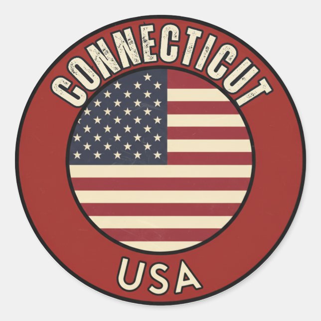 Adesivo Estado de Connecticut (Frente)