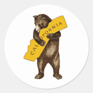 Adesivo Estado de Hugging do Urso da Califórnia