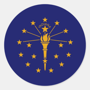 Adesivo Estado de Indiana Flag Design