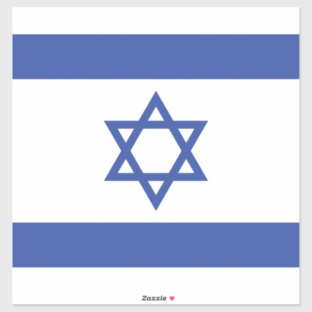 Adesivo Estado de Israel Bandeira, Estrela do Judaísmo Dav (Folha)