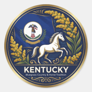 Adesivo Estado de Kentucky Bluegrass Patrimônio 🐎