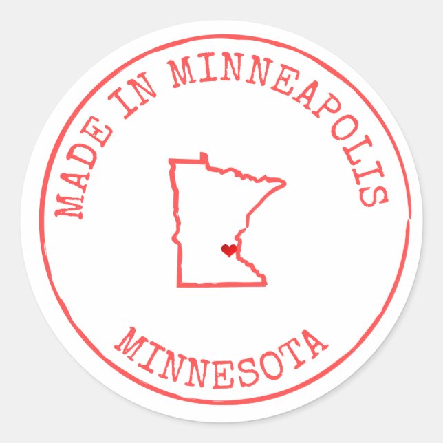 Adesivo Estado de Minnesota/Endereço/Negócios/Casamento Pe (Frente)