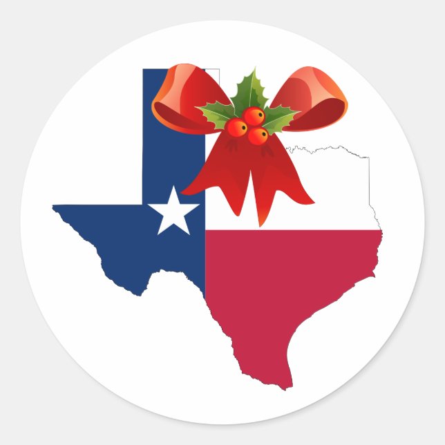 Adesivo Estado de Natal do Texas Flag Seals Stickers (Frente)