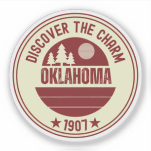 Adesivo Estado de Oklahoma Sooners - OK Ideia de Presente