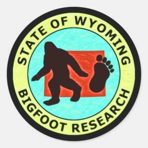 Adesivo Estado de pesquisa de Wyoming Bigfoot