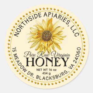 Adesivo Estado Denominação Raw Honey Vintage Sunflower Yel