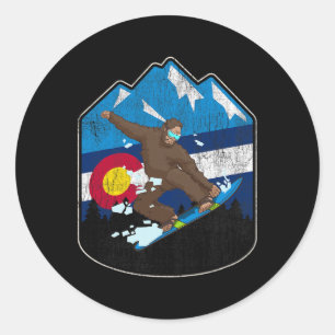 Adesivo Estado Do Colorado Flag Snowboard Gift Bigfoot B
