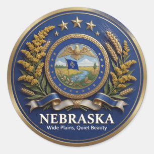 Adesivo Estado do Descascador de Milho de Nebraska Patrimô