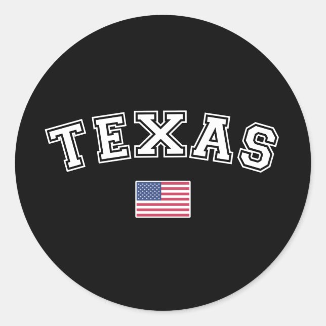 Adesivo Estado do Texas USA Flag (Frente)