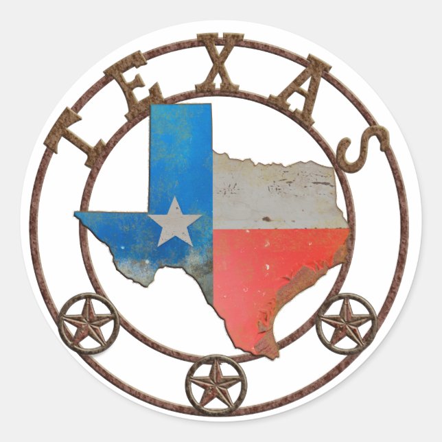 Adesivo Estado do Texas Wdry Iron (Frente)