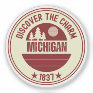 Adesivo Estado dos Grandes Lagos - Aventura de Michigan