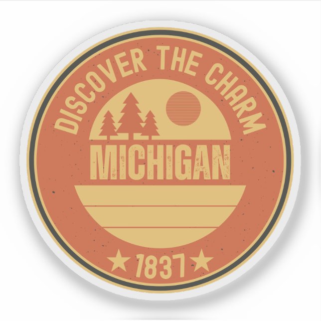 Adesivo Estado dos Lagos excelentes - Aventura Michigan (Frente)