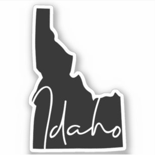 Adesivo Estado preto contínuo de Idaho