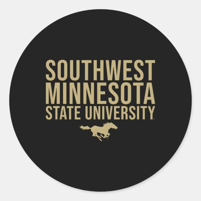 Adesivo Estados do Sudoeste de Minnesota Smsu Mustangs Emp (Frente)