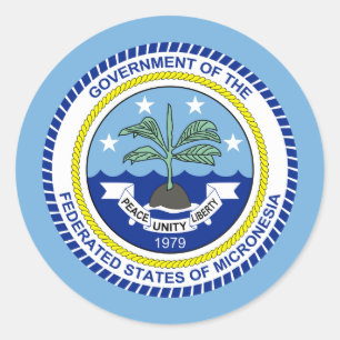 Adesivo Estados Federados da Micronésia Selo