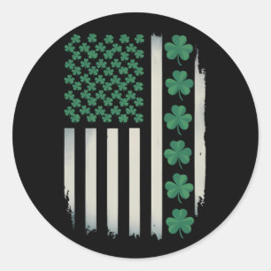 Adesivo Estados Unidos, América Flag Shamrocks, Dia de São