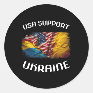 Adesivo Estados Unidos Apoiam a Ucrânia Stand EUA Ucranian