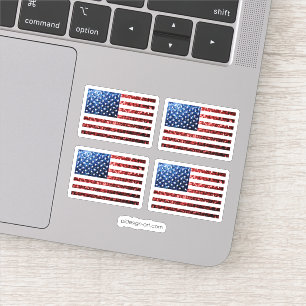 Adesivo Estados Unidos: bandeira azul brilha