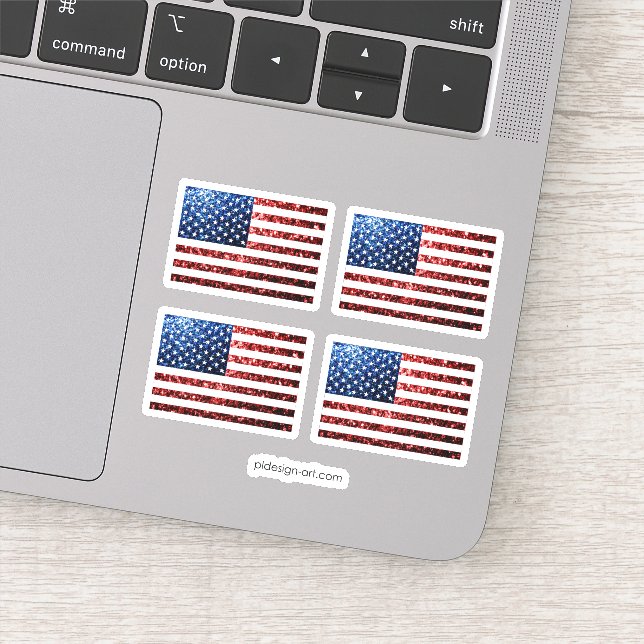 Adesivo Estados Unidos: bandeira azul-cinzento brilha (Detalhe)