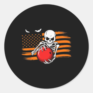 Adesivo Estados Unidos Bandeira Halloween Skeleton Usa Bol