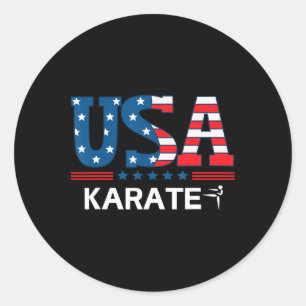 Adesivo Estados Unidos Bandeira Karate Usa Team Esporte Ka