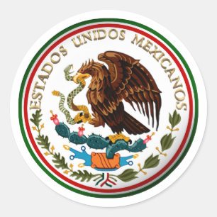 Adesivo Estados Unidos Mexicanos (águia de pavilhão mexica