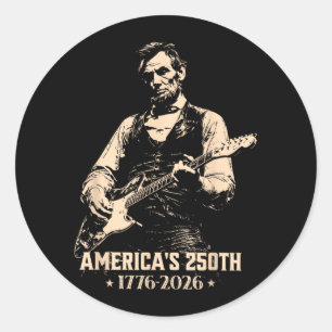 Adesivo Estados Unidos Vintage 250 Aniversário Abe Lincoln