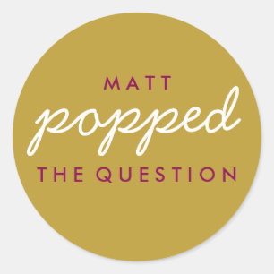 Adesivo Estalou a magenta do saco da boa vinda da pipoca