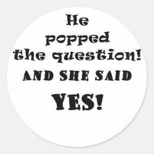 Adesivo Estalou a pergunta e disse sim