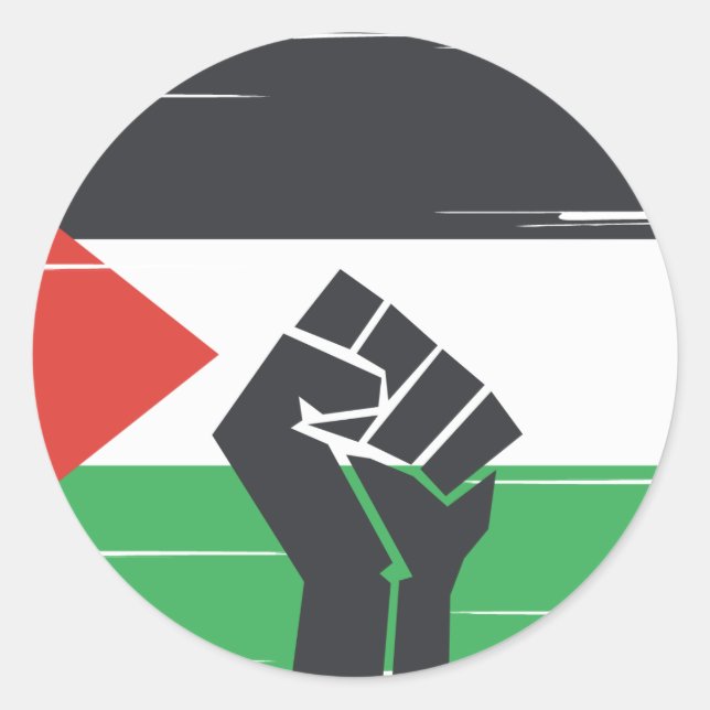 Adesivo Estamos com a Palestina, a Bandeira da Palestina (Frente)
