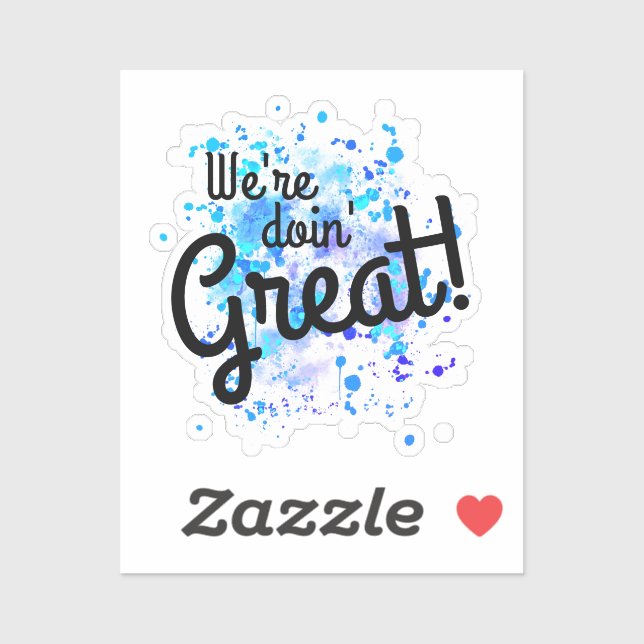 Adesivo Estamos fazendo Excelente! Vinheta (Folha)