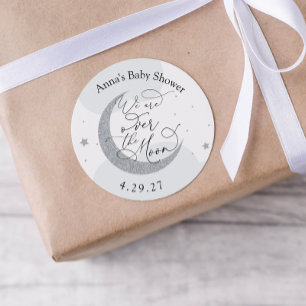 Adesivo Estamos Sobre O Chá de fraldas Da Lua Clássico, St